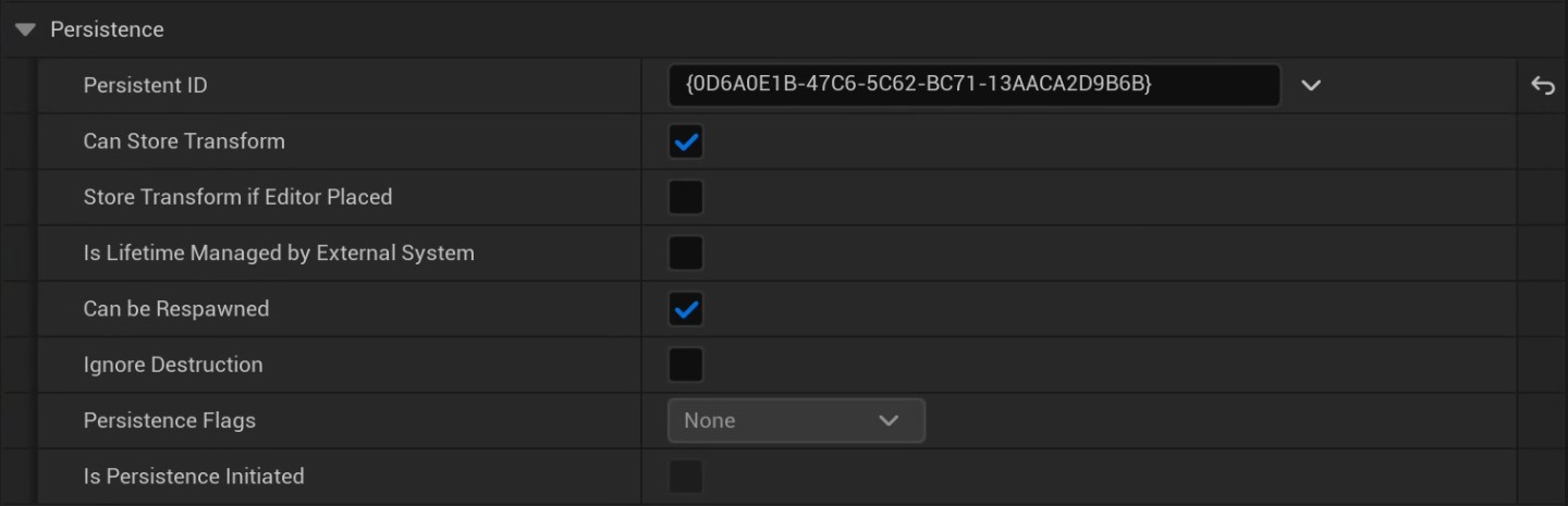 Persistence Component Example