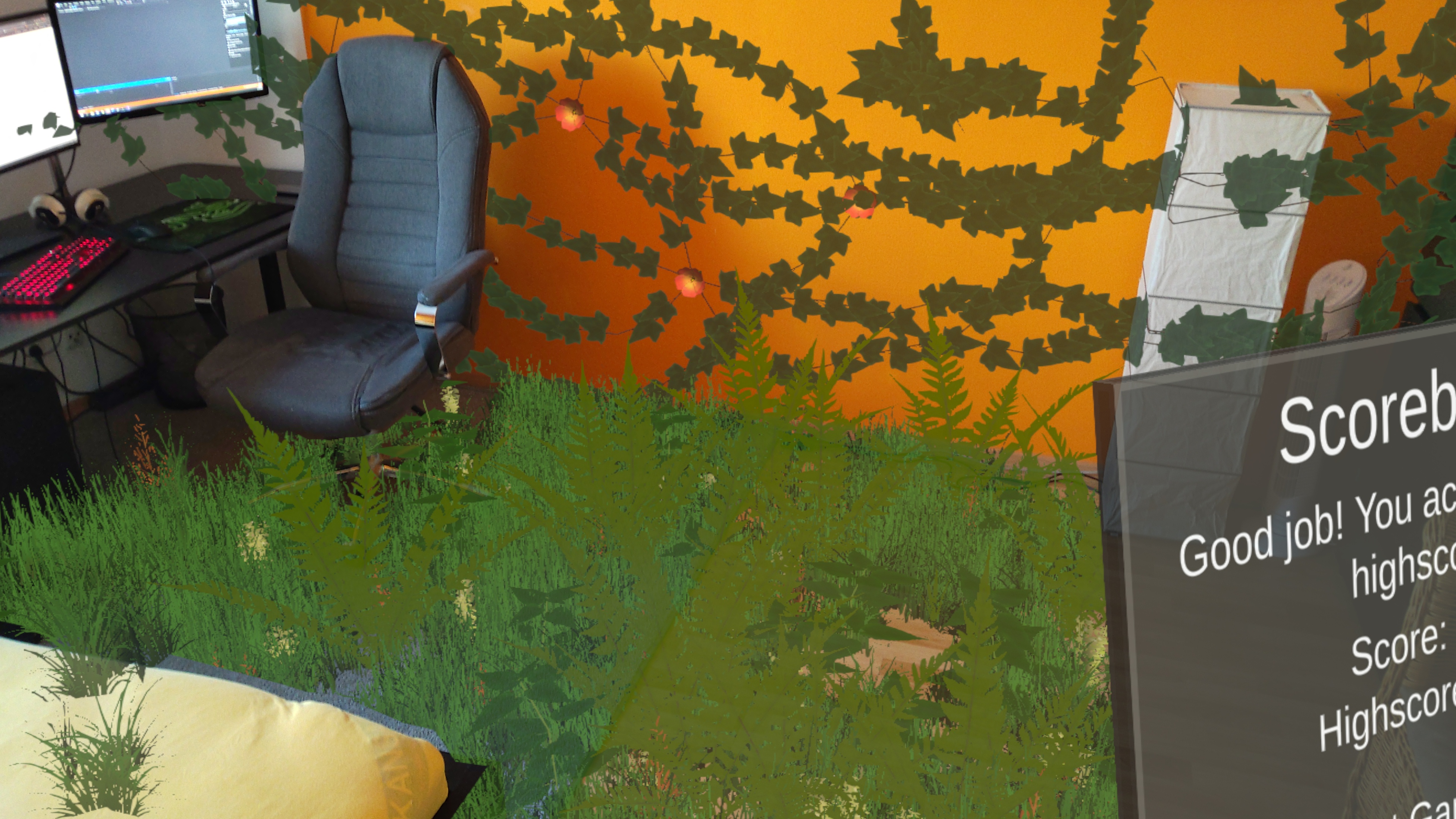 Procedurally generated vegetation in AR